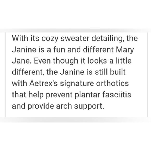 Aetrex Janine Sweater Leather Mary Jane Size US 7.5. EU 38 - Picture 8 of 10